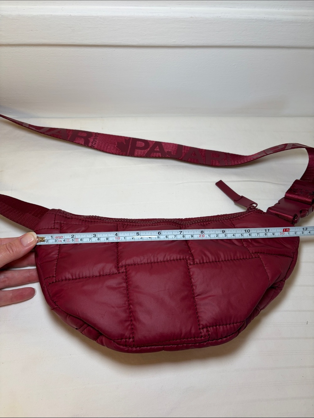 Pajar Cohen burgundy puffer unisex fanny pack belt bag - Picture 13 of 16